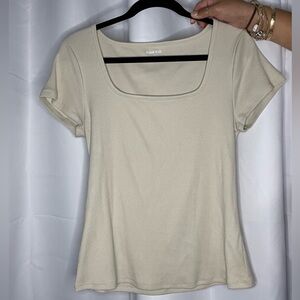 Old Navy cream square neck top🪽